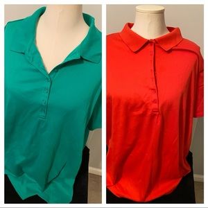 Set of TWO new women's plus size collared shirts